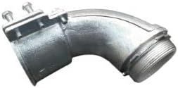 3 1/2" Flex 90-degree Connector, Squeeze-Type, Malleable Iron, Non-Insulated by Unknown