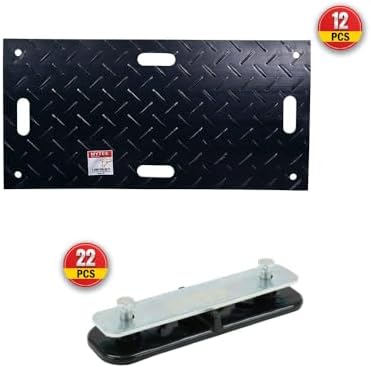 12Pcs 2' x 6' Ground Protection Mats w/ 22 Pcs Single Connectors - Image 2