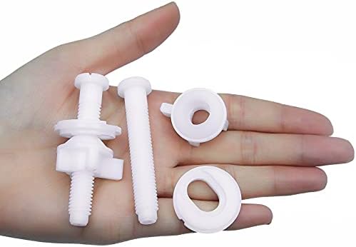 A.I.FORCE Plastic Toilet Seat Hinge Bolt Lid Screws Replacement Kit - Image 2
