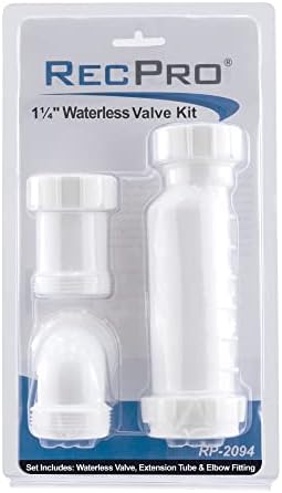RecPro 1-1/4" Waterless RV P-Trap | Self-Sealing HepvO Waste Valve - Image 3