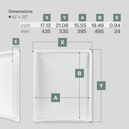 Vent Systems 16'' x 20'' Inch White Stainless Steel Access Panel - Image 2