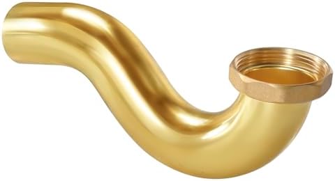 BOTEMY Brass P-Trap 1-1/2 Inch for Freestanding Bathtub, Solid Brass Drain Kit by BOTEMY