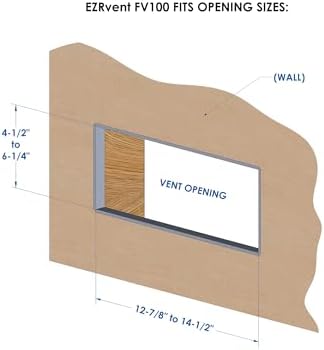 FV100-8H Easy Replacement Vent, Foundation Crawlspace and Garage 5x14 Rough - Image 5