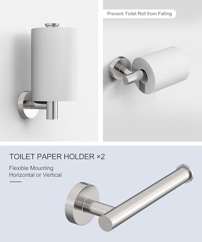 12 Pcs Brushed Nickel Bathroom Hardware Accessories Set - Image 4