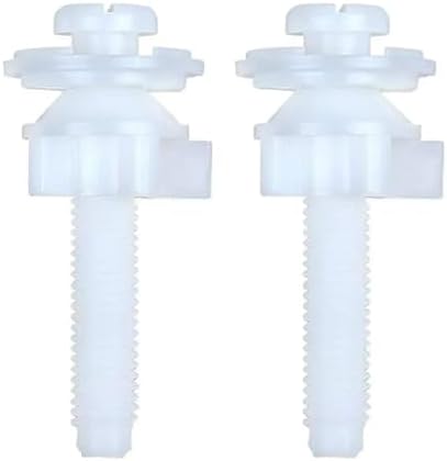 2 Pack Universal Toilet Seat Screws Replacement Kit, Plastic Bolts Toilet Seat by Unknown