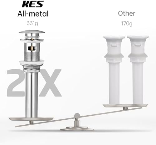 KES Bathroom Vessel Vanity Sink Pop Up Drain Stopper - Image 3