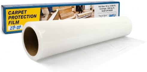 ZIP-UP 36" x 500' Carpet Protection Film, Self Adhesive, Easy Installation by Zip-UpProducts