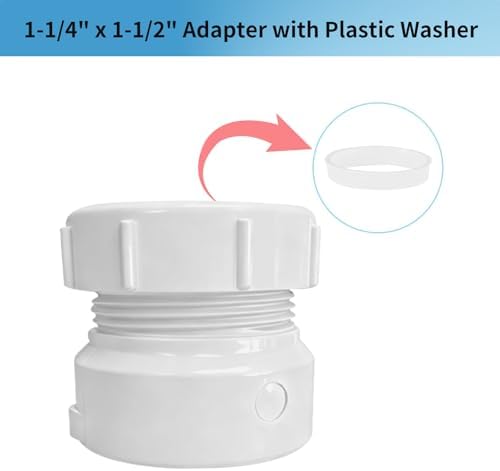LESSO PVC Trap Adapter, 1-1/2 x 1-1/4 Inch Female Fitting - Image 3