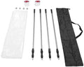 Asixxsix Dust Barrier Pole Kit, Retractable Zipper Wall Poles Kit by Asixxsix