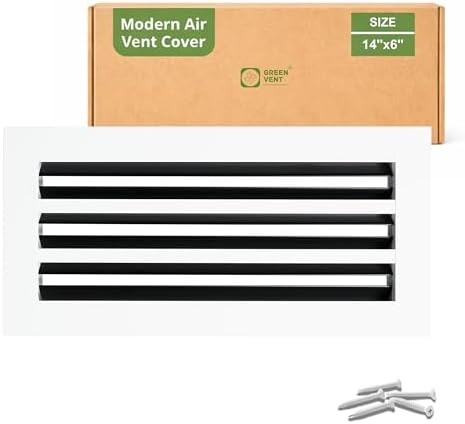 Modern Air Vent Cover 14x6 – Slim Design Aluminum Linear Slot Diffuser by GREENVENT