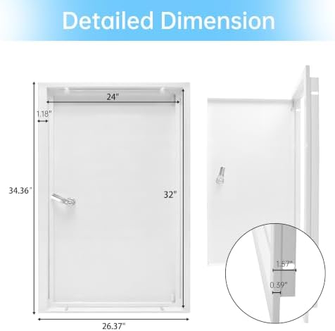24 x 32 Access Panel for Drywall, Thickened to 1.2 mm - Image 2