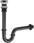 U-Shape P-Trap Kit, 1-1/4" Stainless Steel Sink Drain no Overflow by MENATT