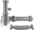 Kitchen Sink P-Trap Kit, 1-1/2 Inch Adjustable Drain Pipe by QruiLanTu