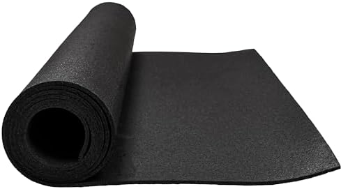 MSI Rubber Utility Mat 48in. x 72in. Black Non-Slip Floor Mat Tile by MSInternational