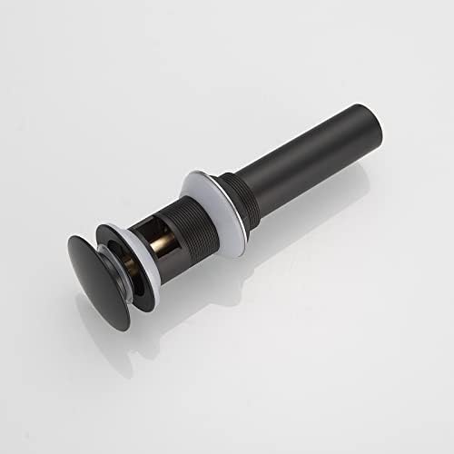 Matte Black Bathroom Sink Pop Up Drain - Image 3
