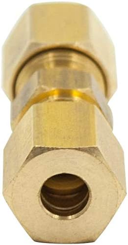 Brass Compression Tube Fitting, 1/4" OD x 1/4" OD Coupler - Image 5