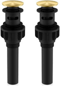 KENES 2 Pack Brushed Gold Pop Up Bathroom Sink Drain Assembly by KENESBathroomKitchen