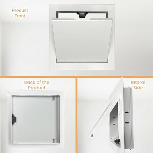 Access Panel for Drywall, 12 x 12 inch Wall Hole Cover Aluminum Alloy White - Image 5