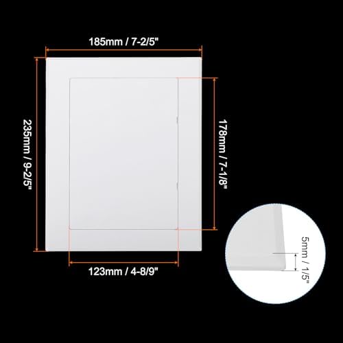 PATIKIL 7x5 inch Self-Adhesive Access Panel, ABS Plumbing Access Doors Easy - Image 2