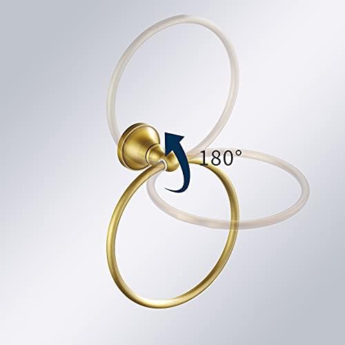 Leyden Antique Brass Toilet Paper Holder Towel Ring, Brass Hand Towel Holder - Image 4