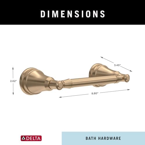 Delta Mylan Toilet Paper Holder Champagne Bronze Pivoting Tissue Roll Rod - Image 5