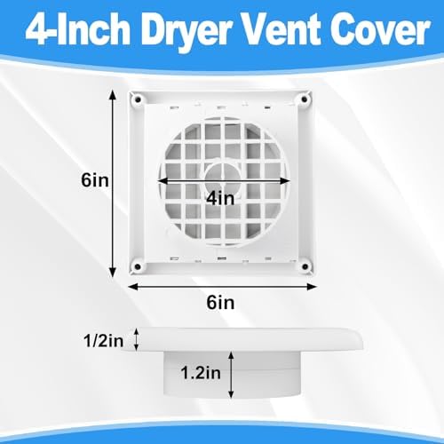 4-Inch Outside Dryer Vent Cover - Image 3