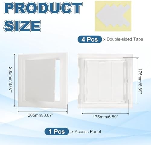 PATIKIL Access Panel for Drywall 7x7 Inch, 1 Set ABS Plastic Wall Hole Cover - Image 2