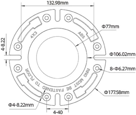 SEAFLO RV Toilet 3" Socket Floor Flange - Image 4