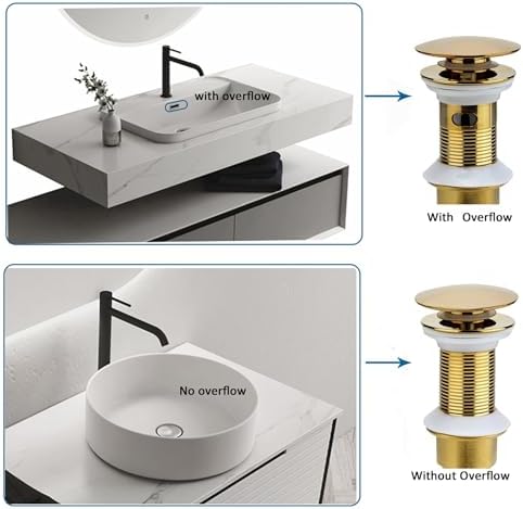 Rockgoya Bathroom Sink Drain, Pop Up Drain Assembly - Image 5