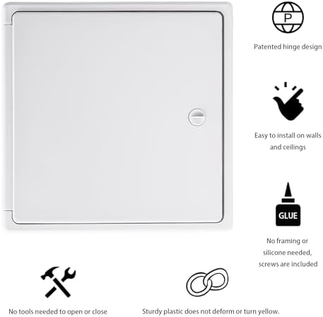 EASY-EXS Access Panel 8x8 with Door Plastic White - Image 3