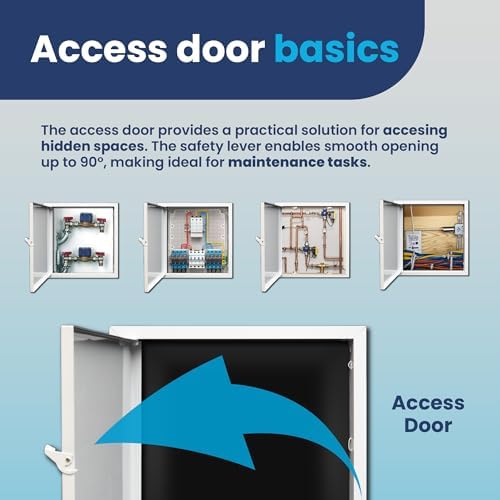 20x20 White Aluminum Wall Ceiling Drywall Access Panel Door Keyless Lock - Image 6