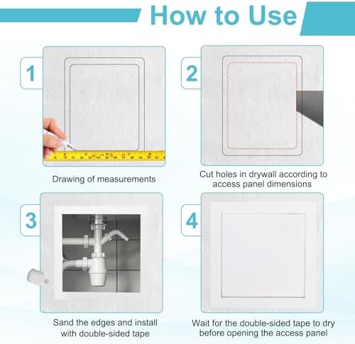 PATIKIL Drywall Access Panel 13x13 Inch, Aluminum Frame Wall Hole Cover - Image 4