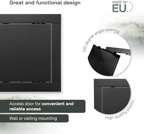 Vent Systems 6 x 6 Inch Anthracite ABS Plastic Access Panel - Image 3