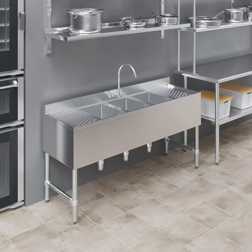 AmGood One Compartment Stainless Steel Under bar Sink - Image 6