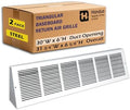 Fits 30x6 Duct Size | Steel Triangular Baseboard Return Air Grille by Handua | by Handua