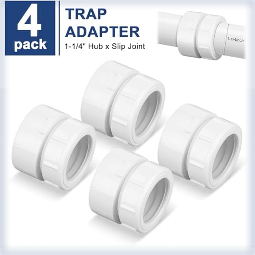 Sivak 4 Pack 1-1/2 to 1-1/4 PVC DWV Female Trap Adapter Drain Line Adapter - Image 4