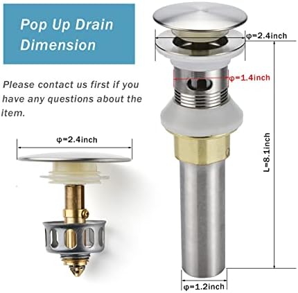 Rockgoya Bathroom Sink Drain, Drain Stopper Bathroom Sink - Image 2