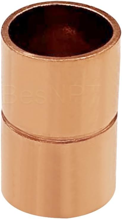1 Pc 1-1/2 Inch Straight Copper Coupling Fittings, Pipe Solder Joint | C X C - Image 4