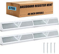 Yaocom 2 Pack 48 Inch Baseboard Register Vent Covers 48" Duct Opening Size by Yaocom