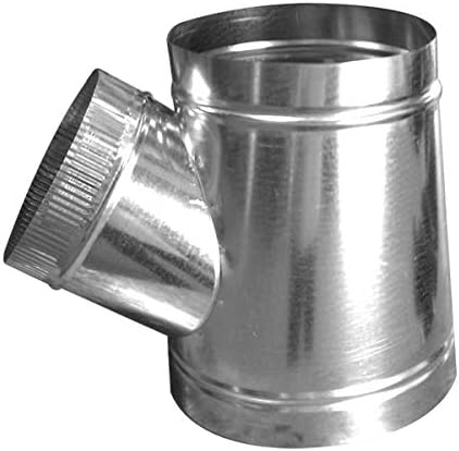 10" x 8" x 6" T-Wye HVAC Duct Fitting, 26 Gauge Galvanized Steel Round Duct by DuctOutlet