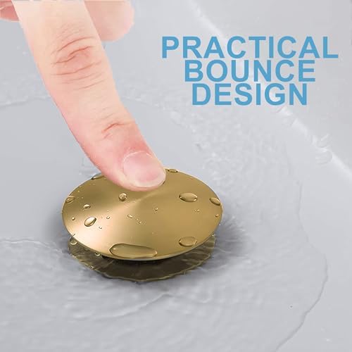 Rockgoya Bathroom Sink Drain, 5 Pack Gold Drain Stopper Bathroom Sink - Image 6