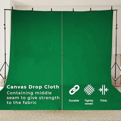 Canvas Drop Cloth for Painting 9x12 feet Pack of 2-8oz Painters Drop Cloths for - Image 7