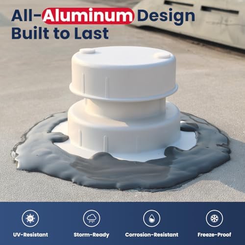 Safoner Aluminum RV Plumbing Vent Cap, Camper Roof Vent Cover Replacement - Image 3