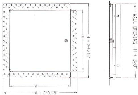 Acudor DW-5040-10X10 10-inch x 10-inch Drywall Access Door - Image 2