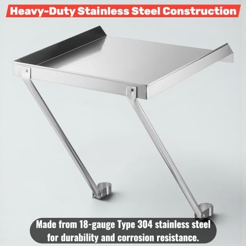 21" x 18" Commercial Stainless Steel Detachable Drainboard - Image 3