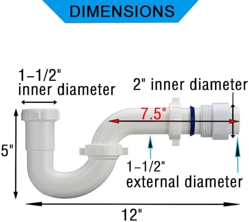 Yariwiz White 1-1/2 inch P Trap - Image 5