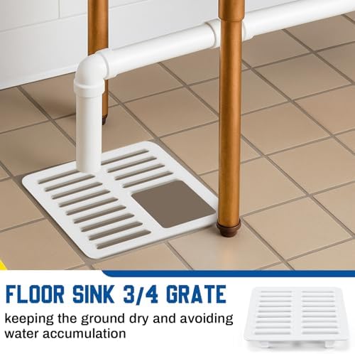 1 Pcs Cast Iron Porcelain Grate Floor Drain Cover 9-1/4" W x 9-1/4" L x 1-1/4h - Image 4