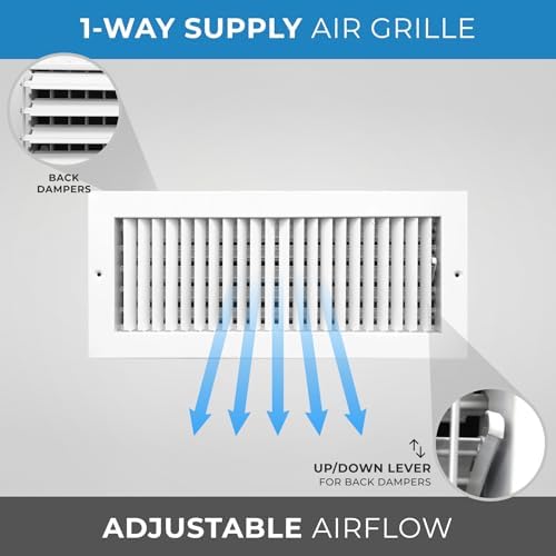 HVAC Premium 14''w x 4''h Adjustable AIR Supply Diffuser - Image 6