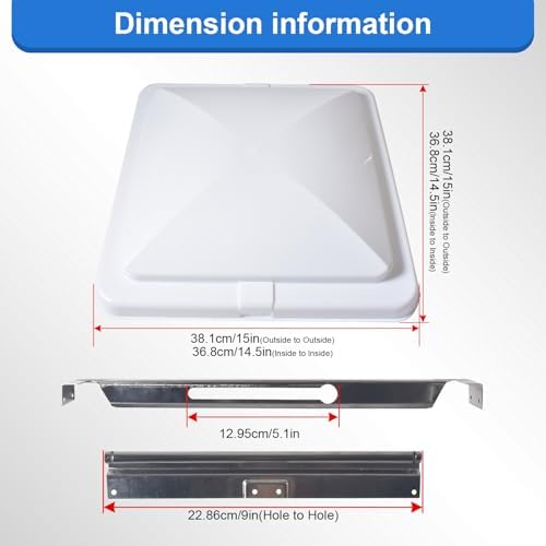 14"x14" RV Roof Vent Cover - Image 2