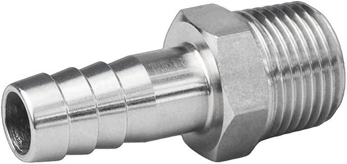Stainless Steel Hose Barb Fitting 1/2" Hose Barb to 1/4" NPT Male Thread - Image 4